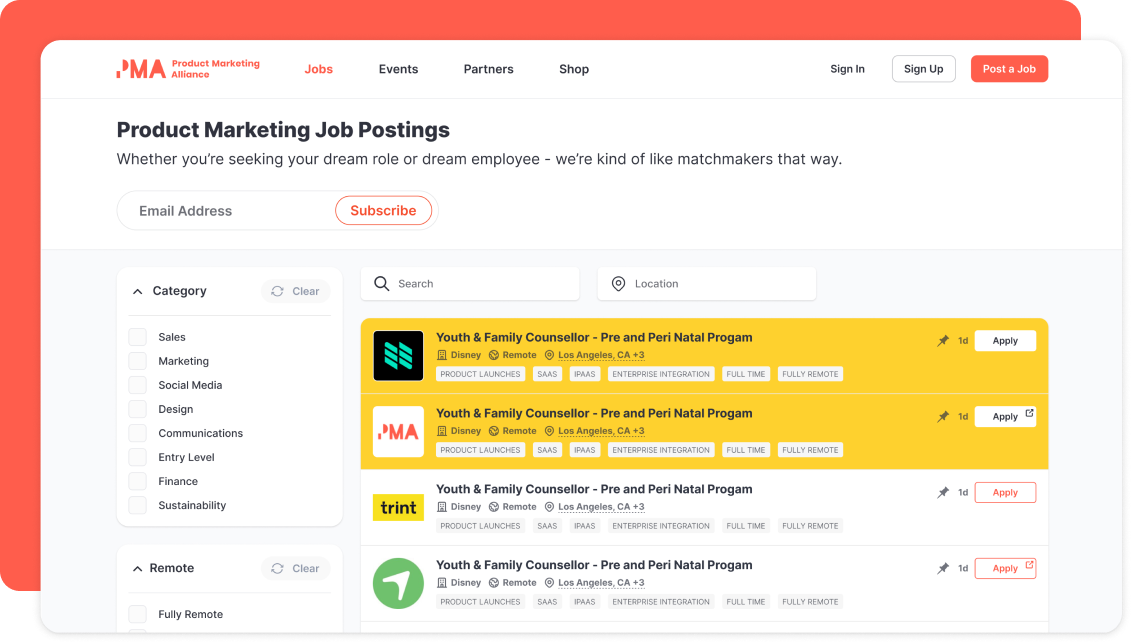 Product Marketing Alliance